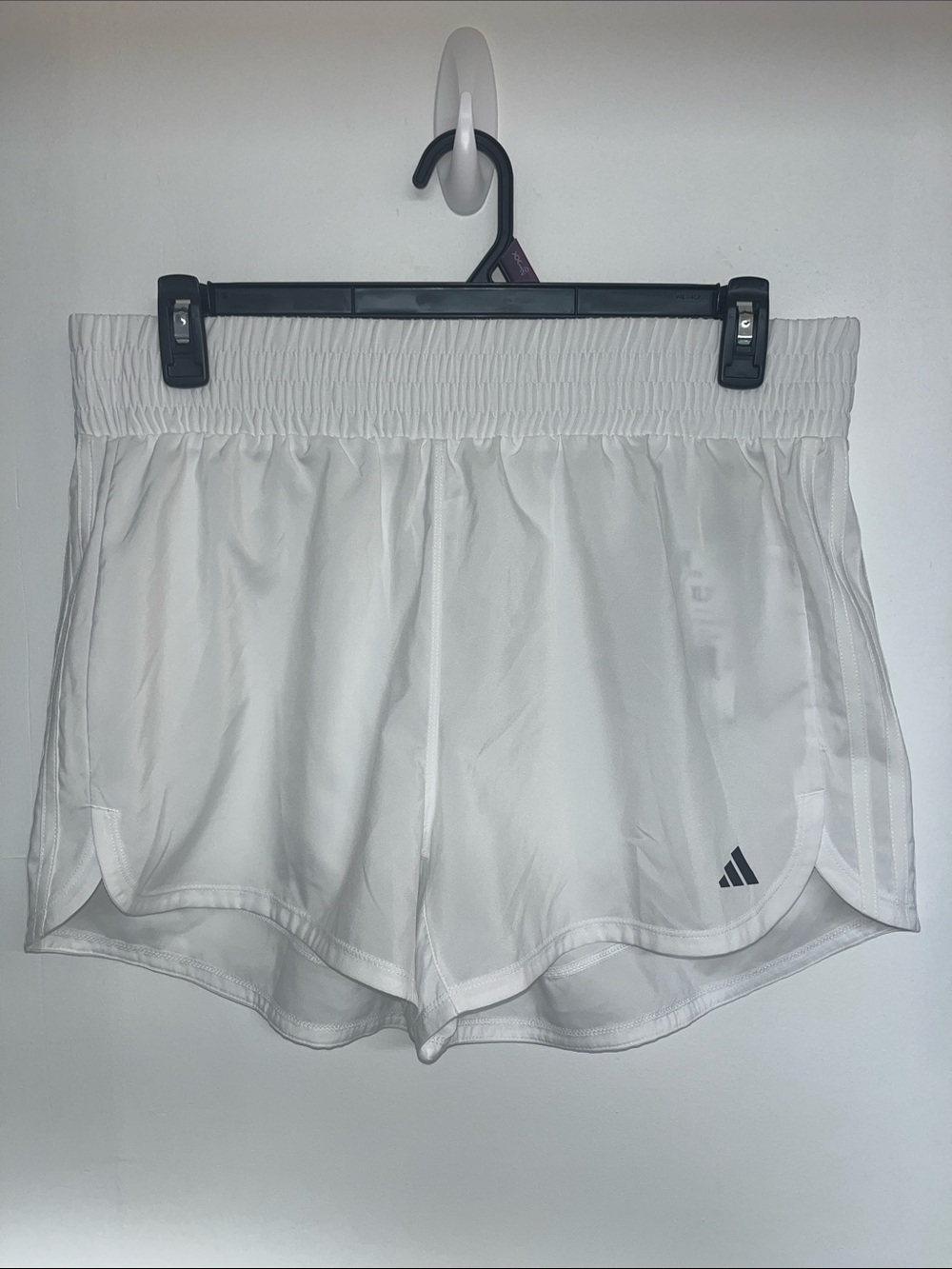 ADIDAS Sz XL High Rise Training Pacer Running Shorts White Regular Fit 3”  NWT